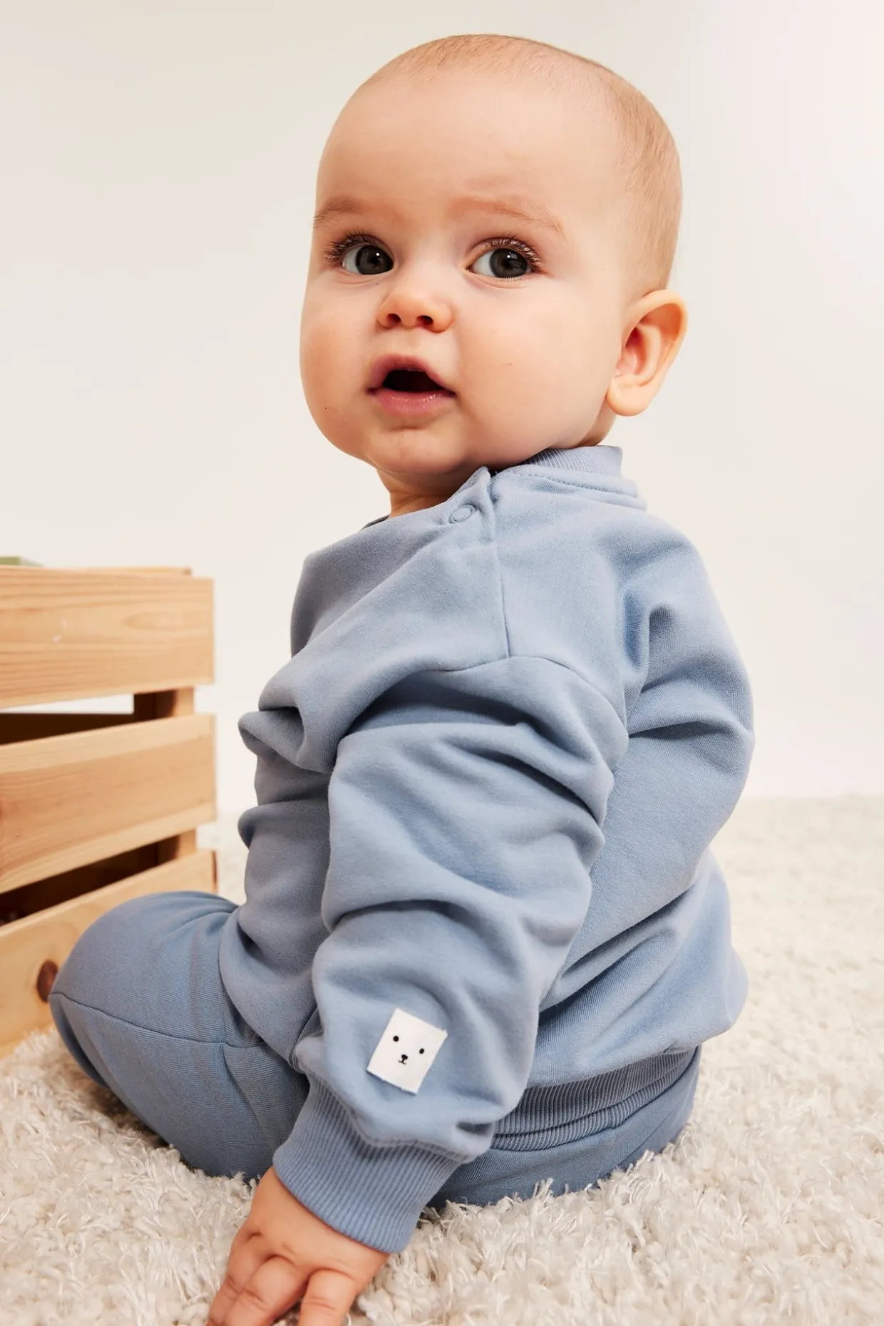 Baby sweatshirt med borstad insida