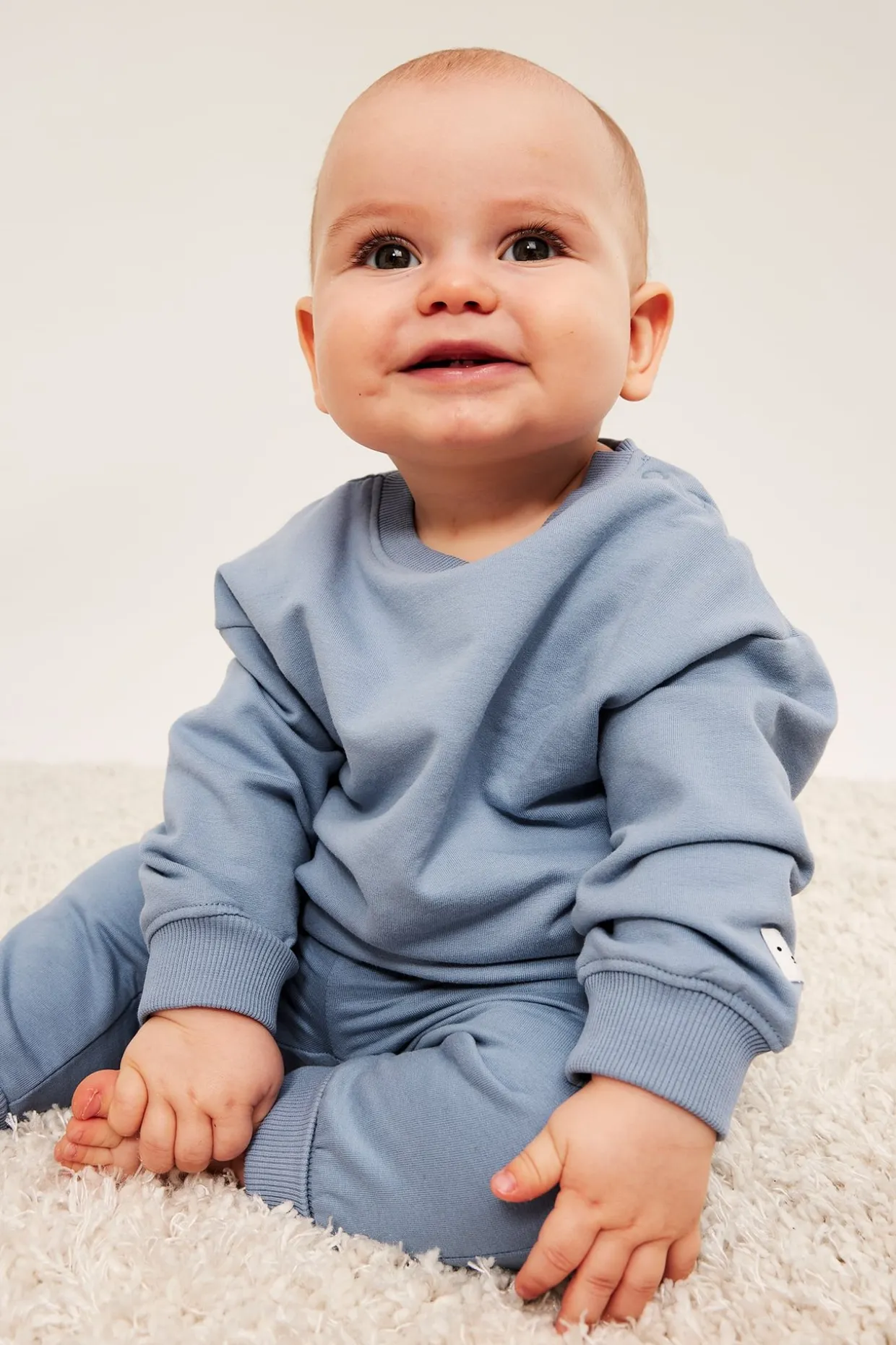 Baby sweatshirt med borstad insida