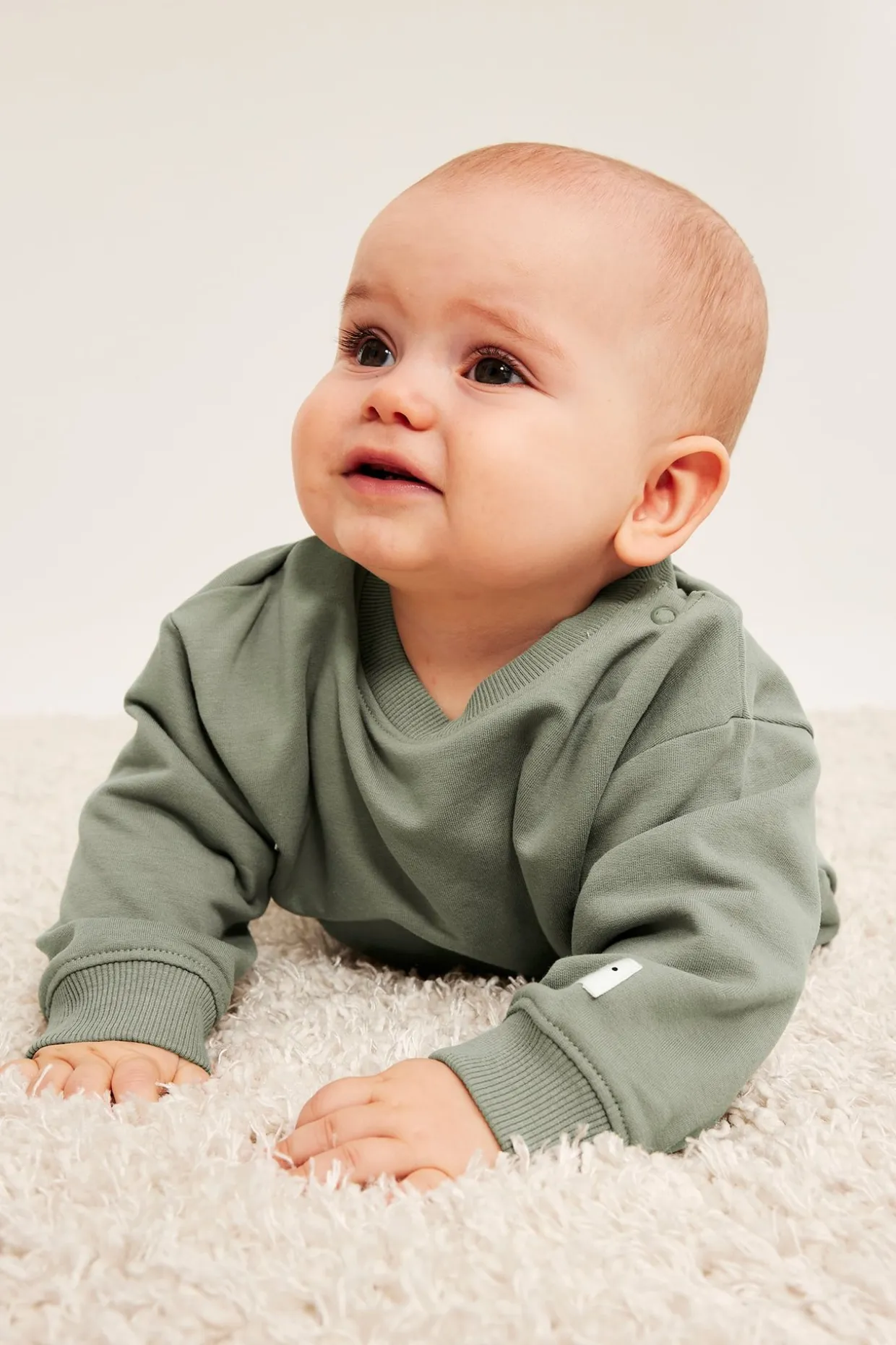 Baby sweatshirt med borstad insida
