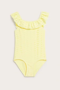 Baddräkt med broderie anglaise