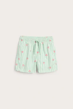 Badshorts med vattenmelonmönster