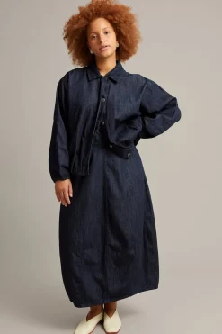 Barrelkjol i denim