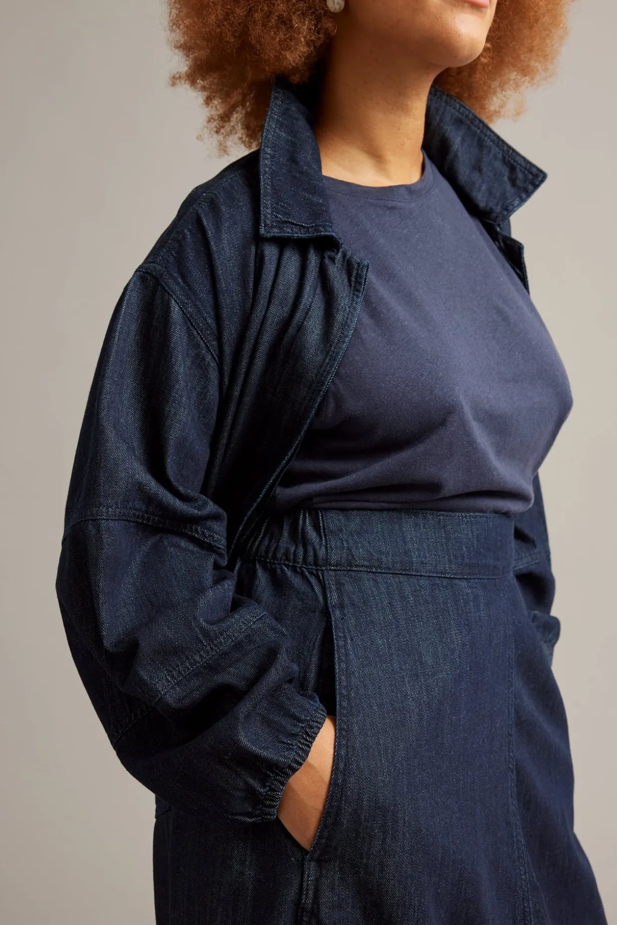 Barrelkjol i denim