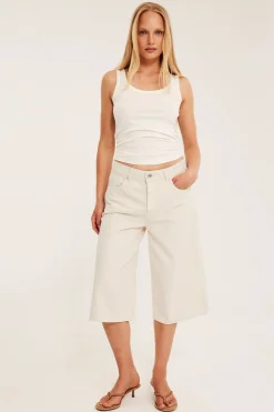 Bermudashorts i bomullstwill