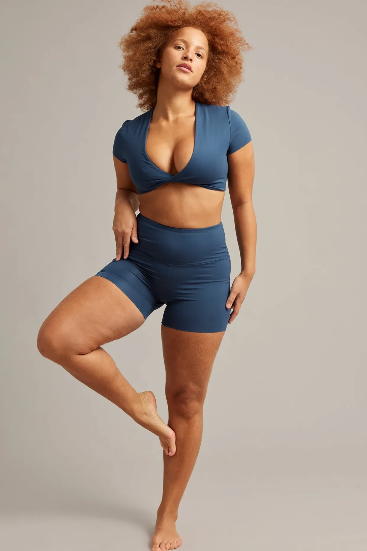 Bikershorts i mjuk stretchjersey