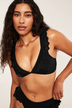 Bikini-bh med broderie anglaise