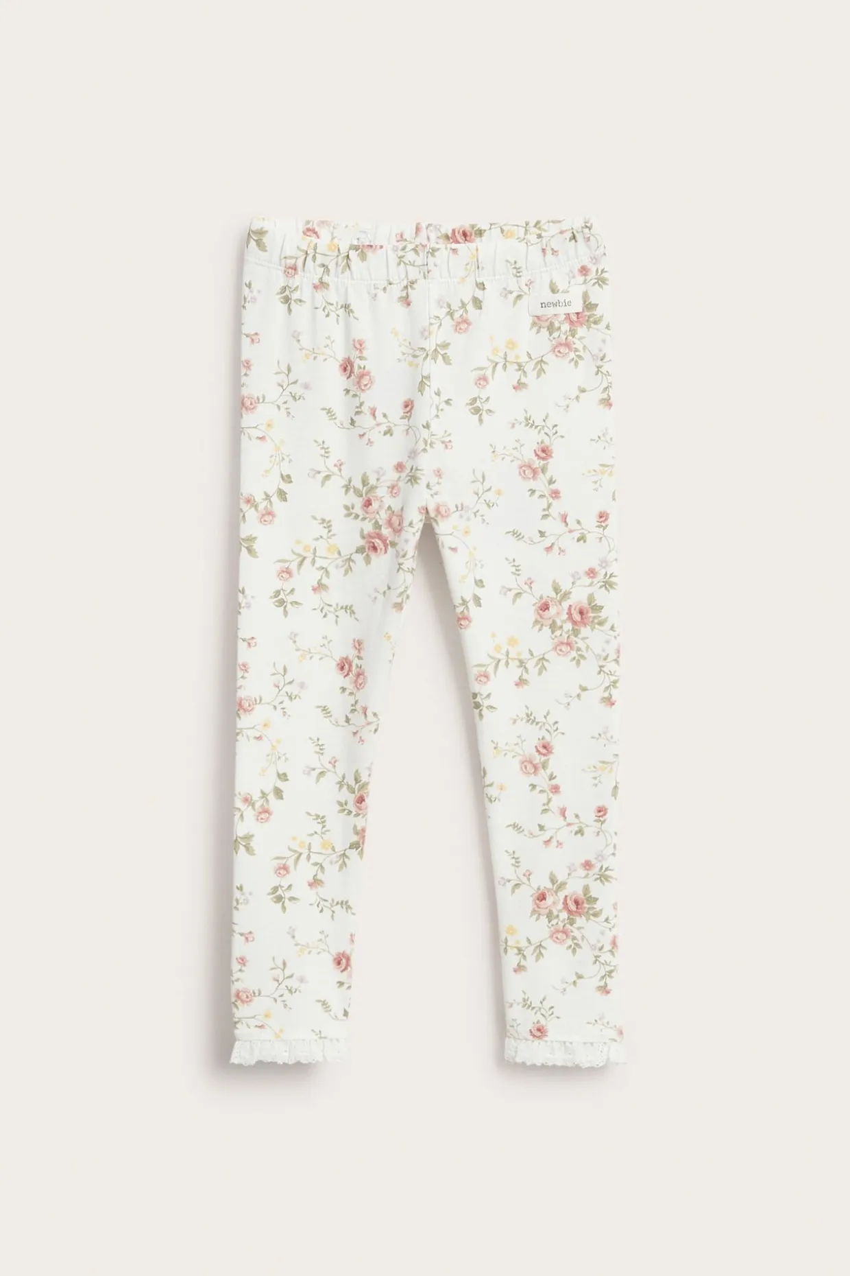 Blommiga leggings med spets