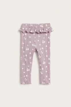 Blommiga leggings med volang