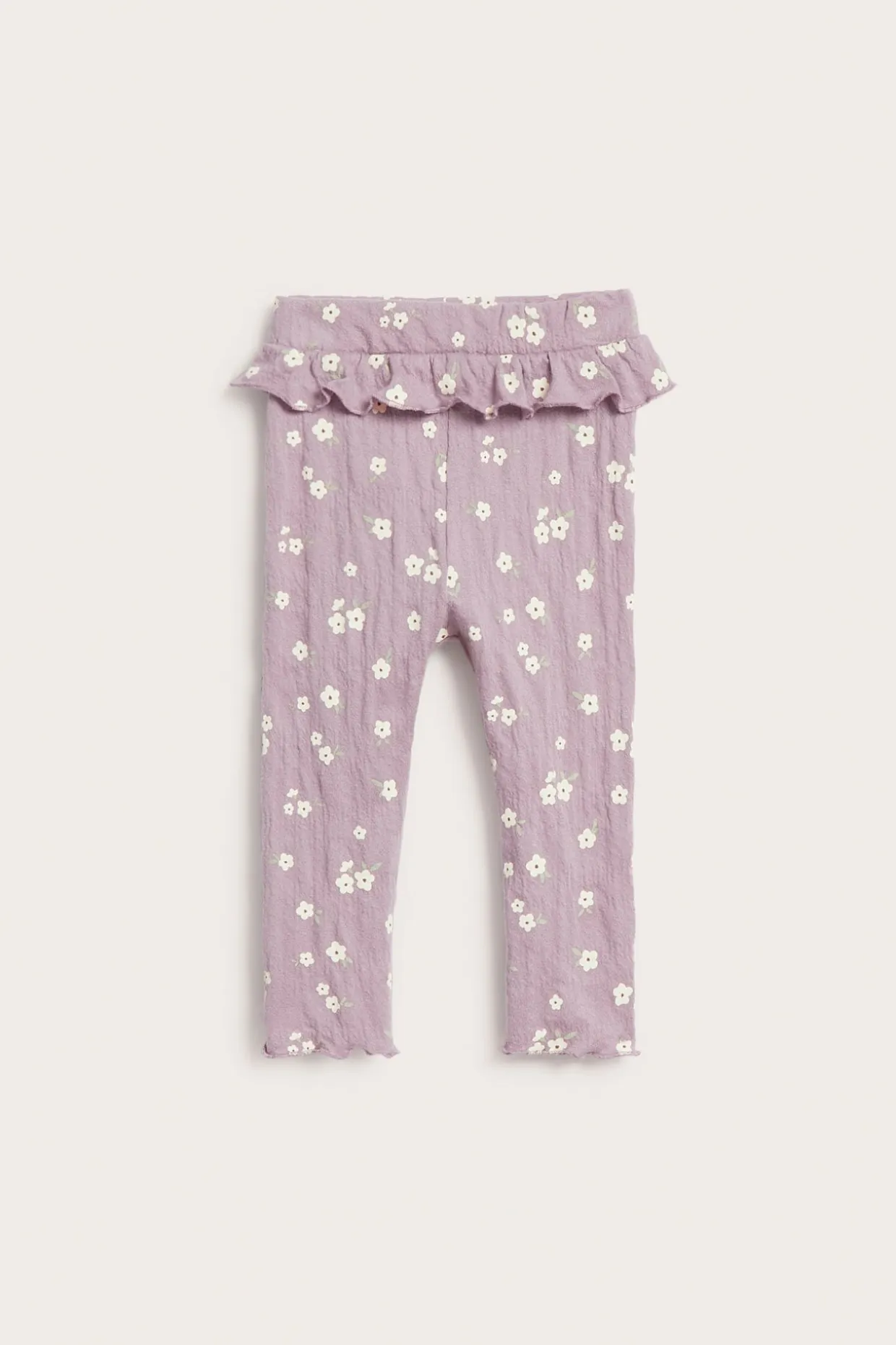 Blommiga leggings med volang