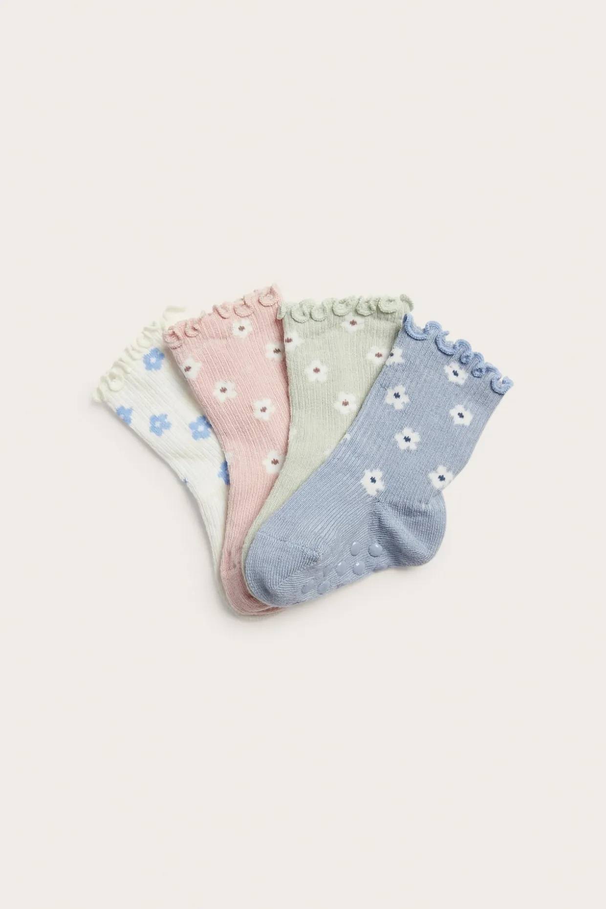 Blommiga strumpor i 4-pack