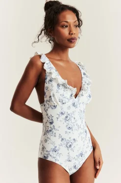 Blommig baddräkt Newbie Woman