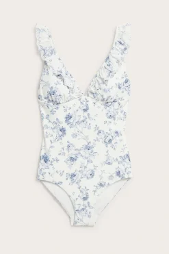 Blommig baddräkt Newbie Woman