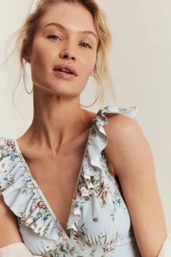 Blommig baddräkt Newbie Woman