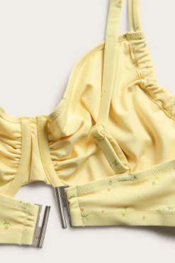 Blommig bikini-bh med bygel