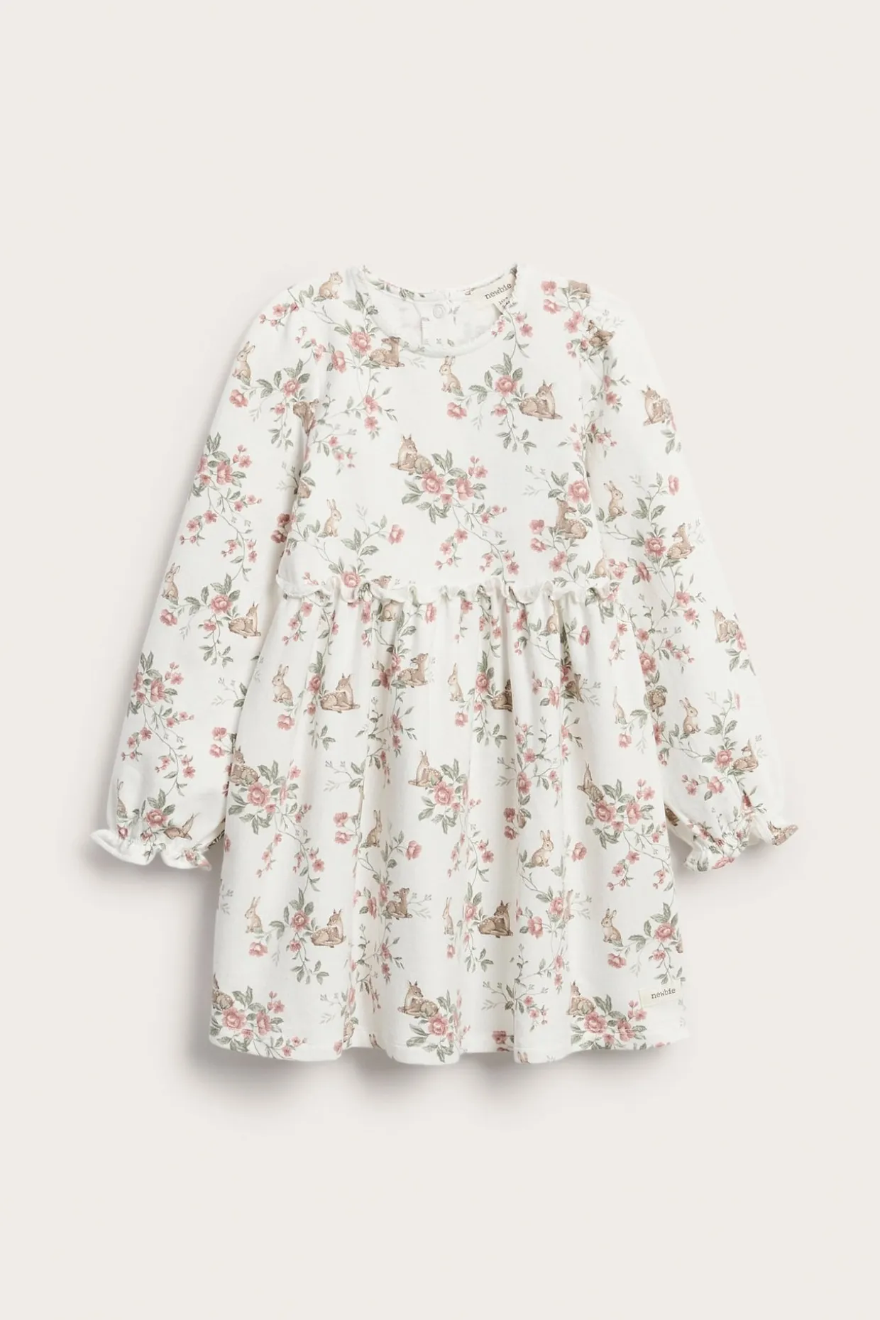 Blommig jerseyklänning