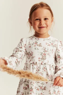 Blommig jerseyklänning