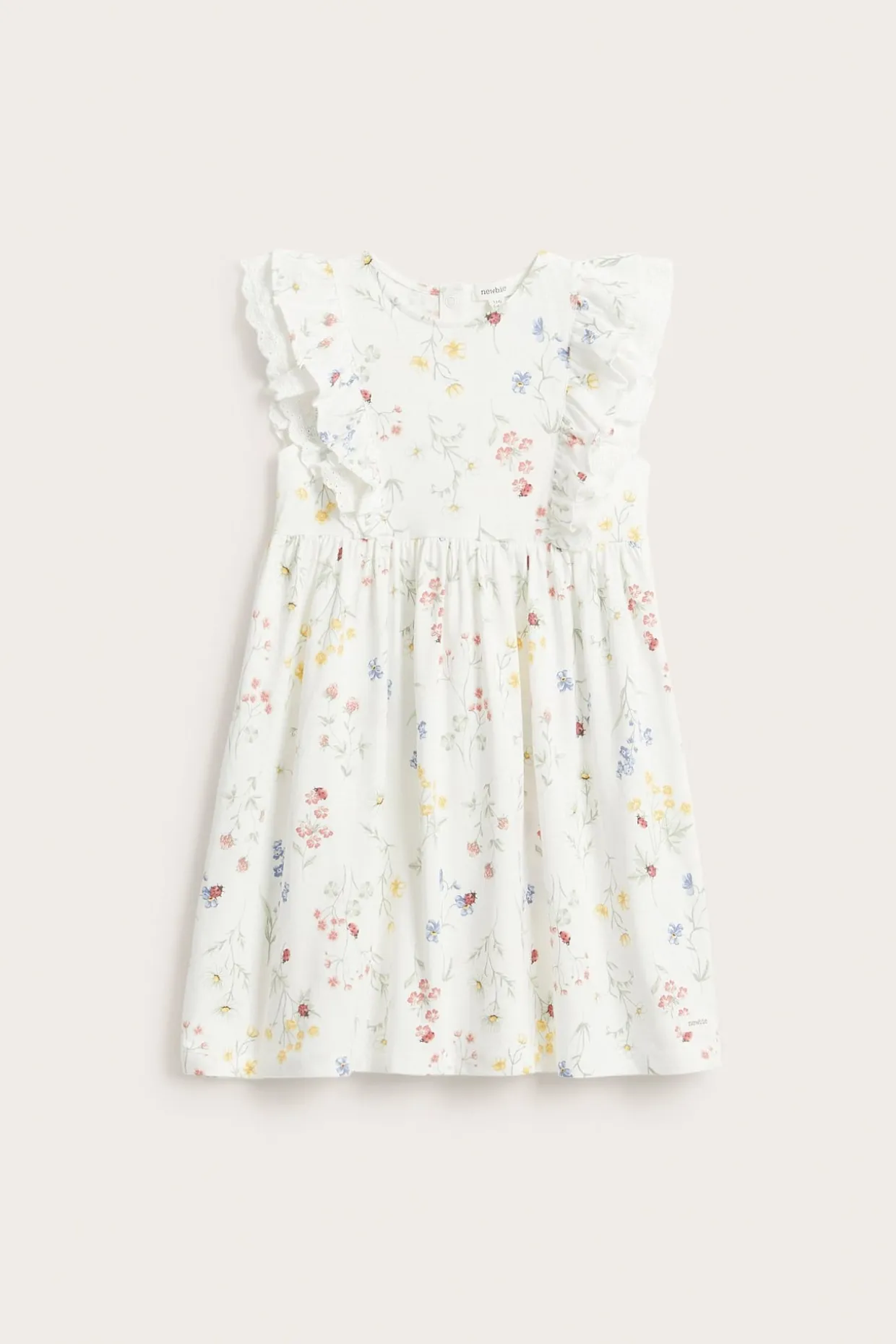 Blommig jerseyklänning