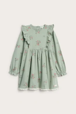 Blommig jerseyklänning