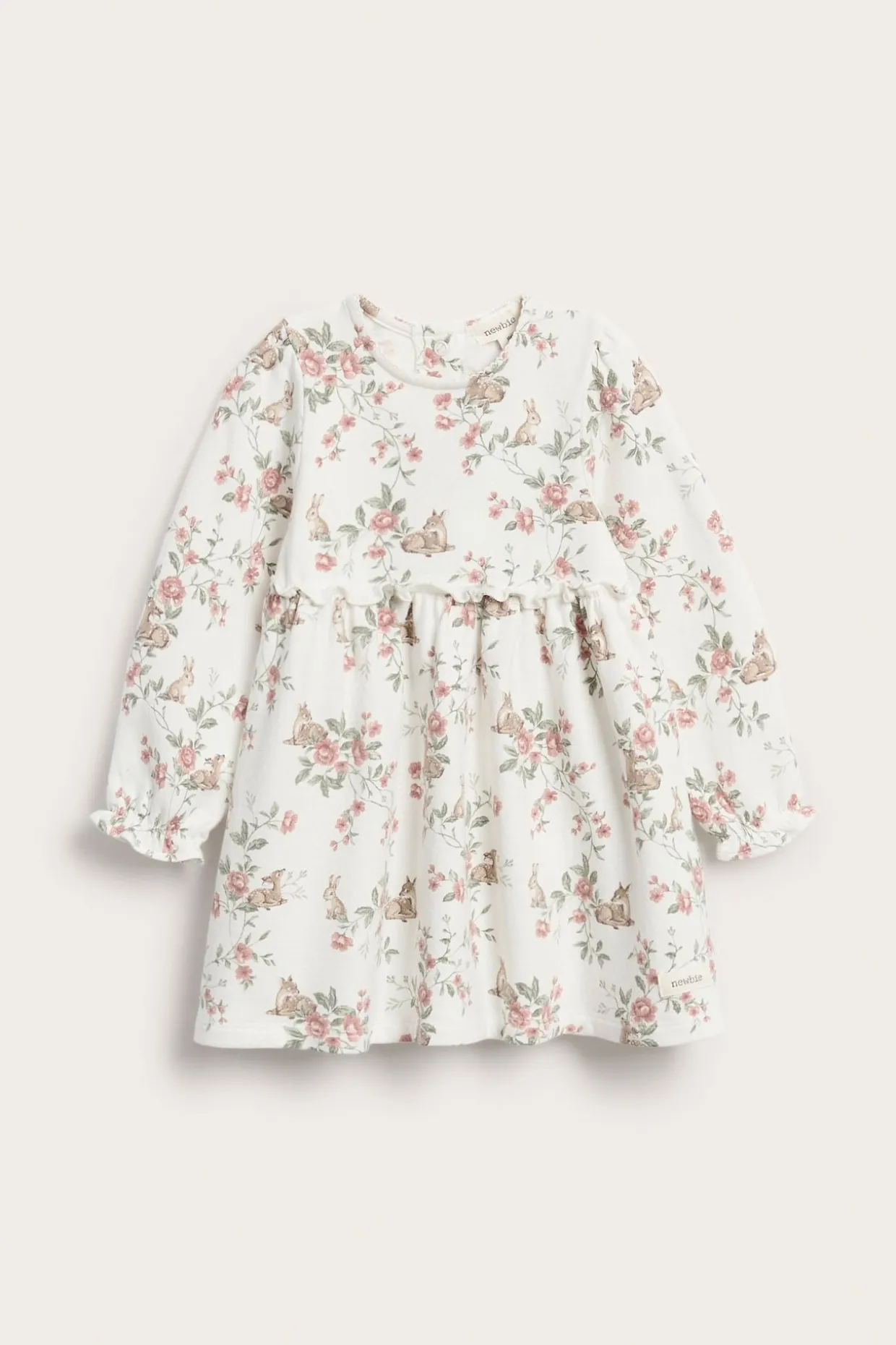 Blommig klänning i jersey