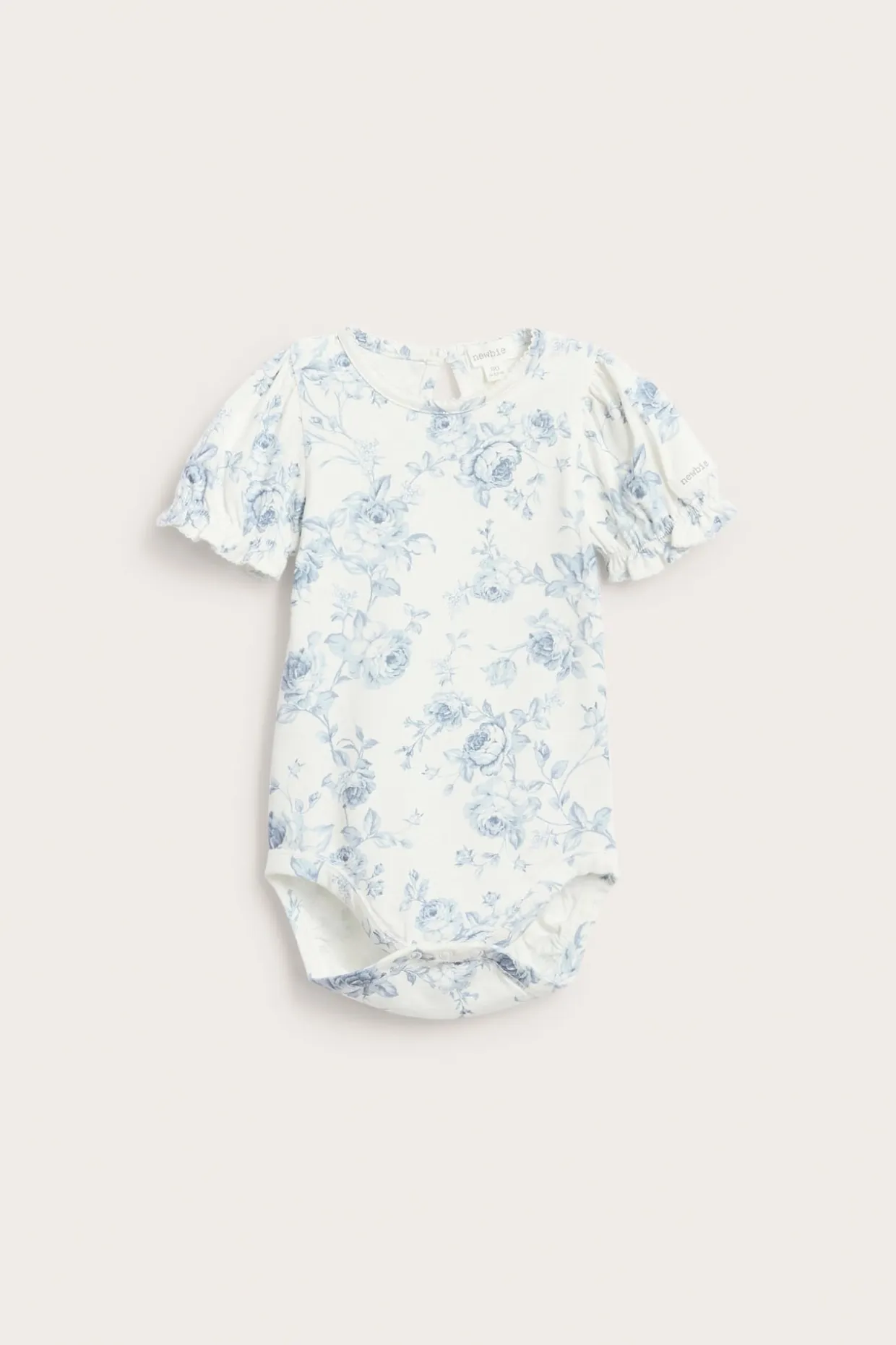 Blommig kortärmad body