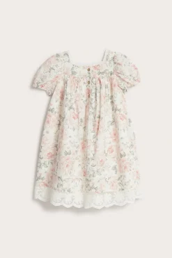 Blommig kortärmad klänning