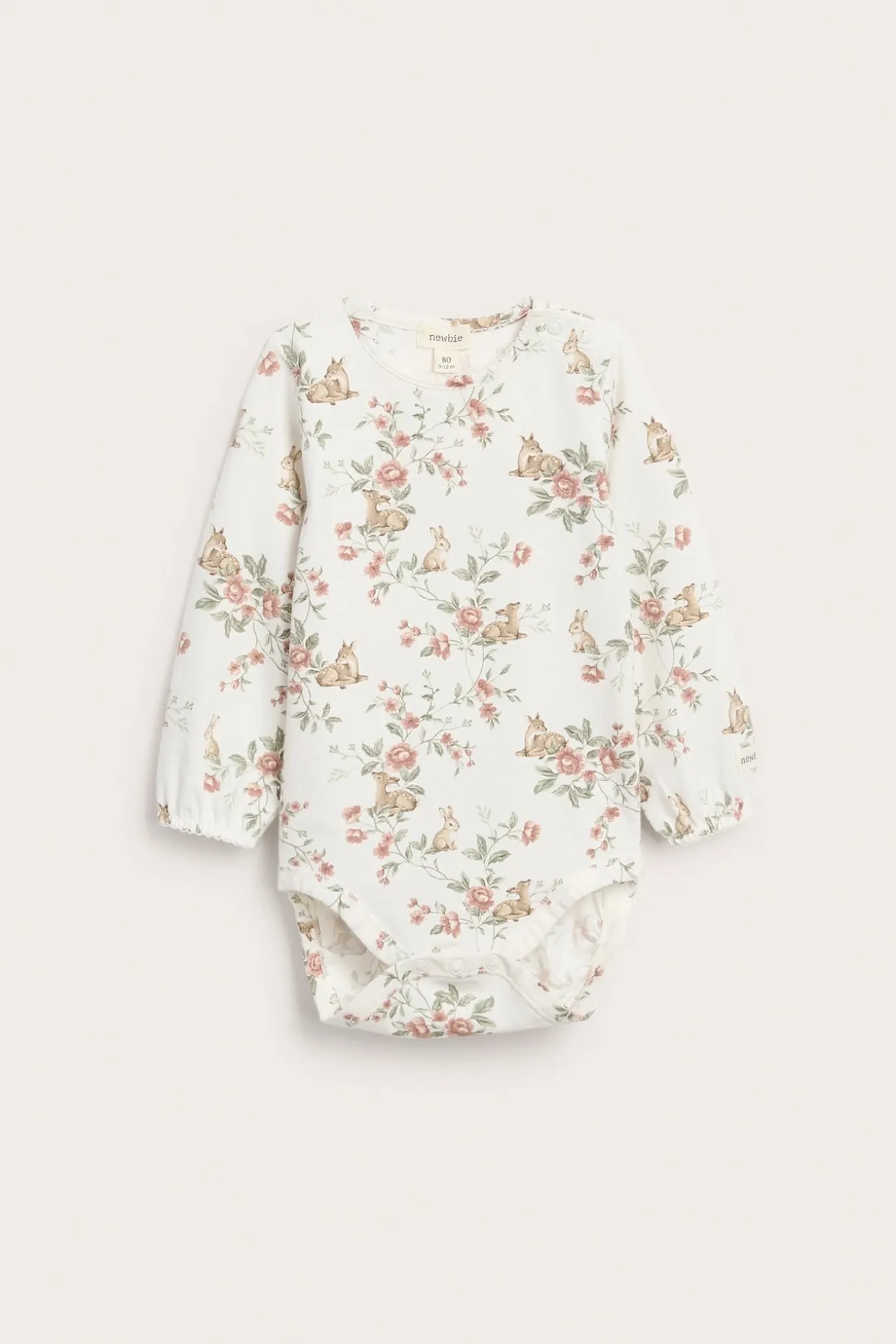 Blommig långärmad body