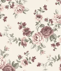 Blommig tapet