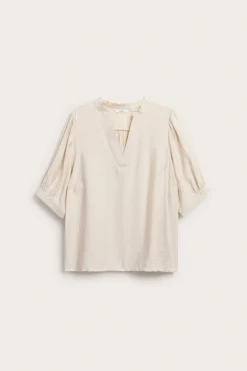 Blus med puffärm