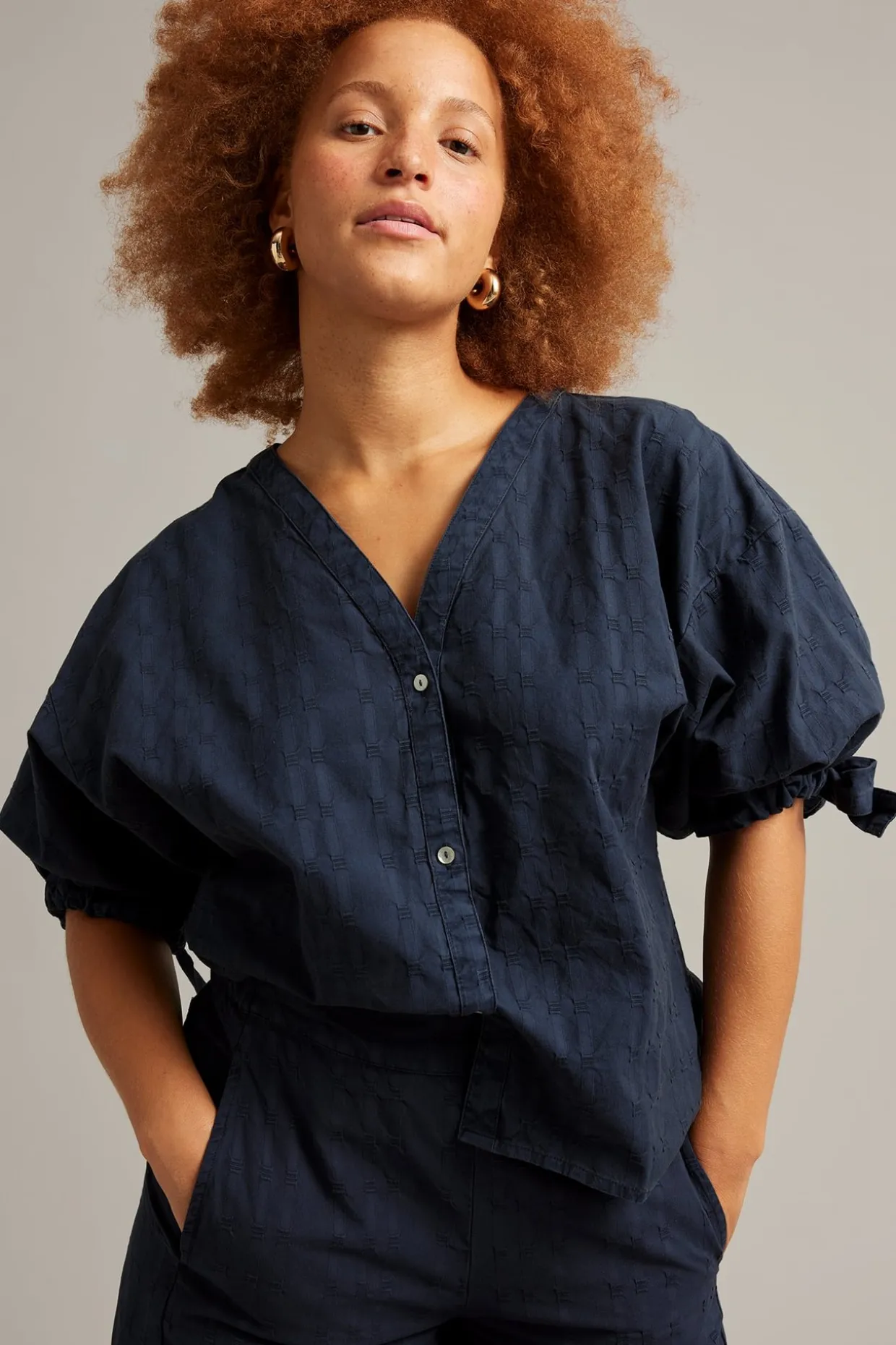 Blus med struktur