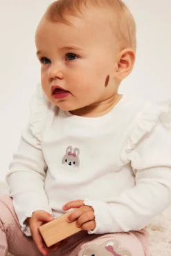 Body med volang och kaninmotiv