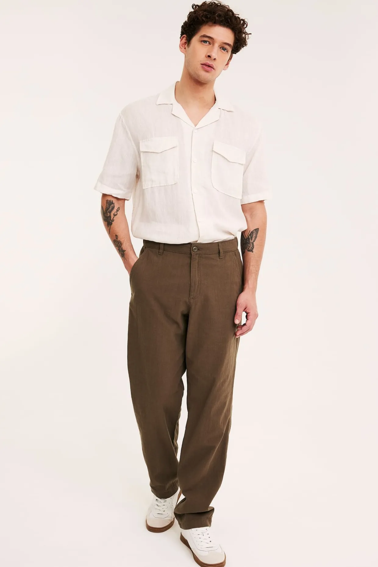 Bomullsbyxor regular fit