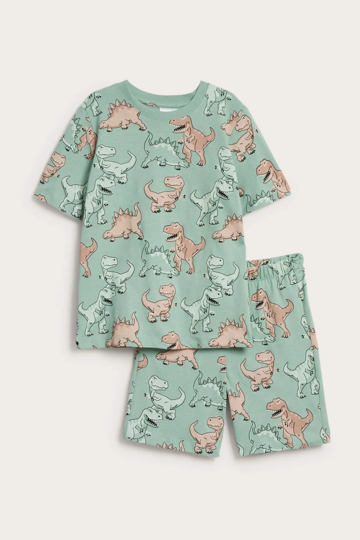 Bomullspyjamas med dinosaurier