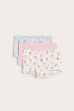 Boxertrosor 3-pack i bomullstrikå med dessertprint