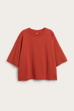 Boxig t-shirt med rullade kanter