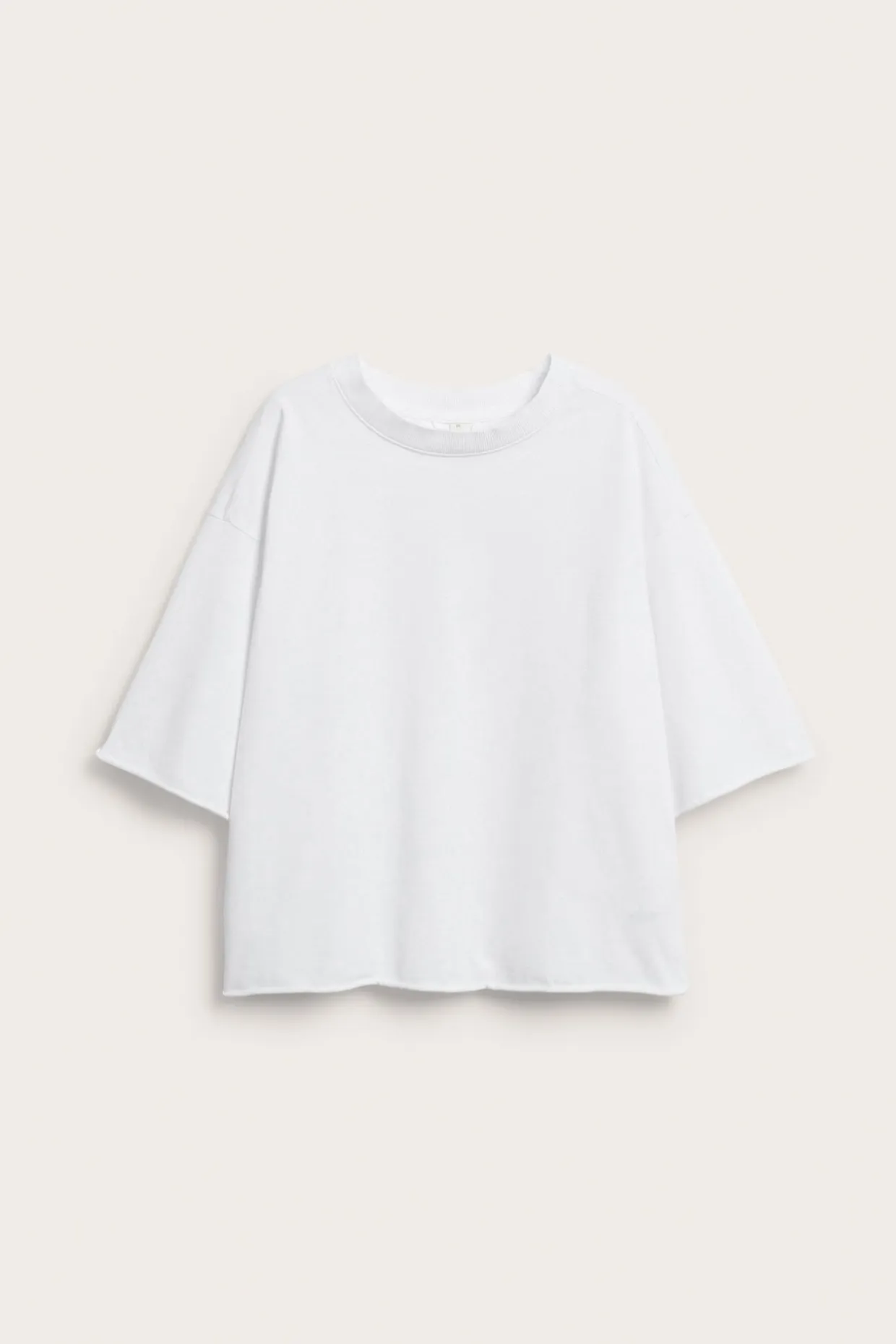 Boxig t-shirt med rullade kanter