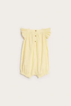 Broderad vävd romper