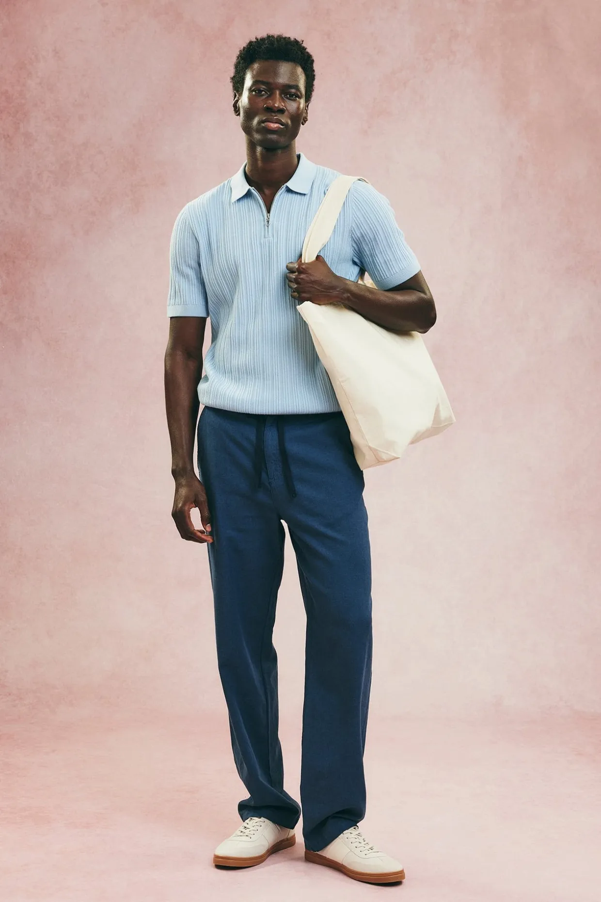 Byxa i linnemix regular fit