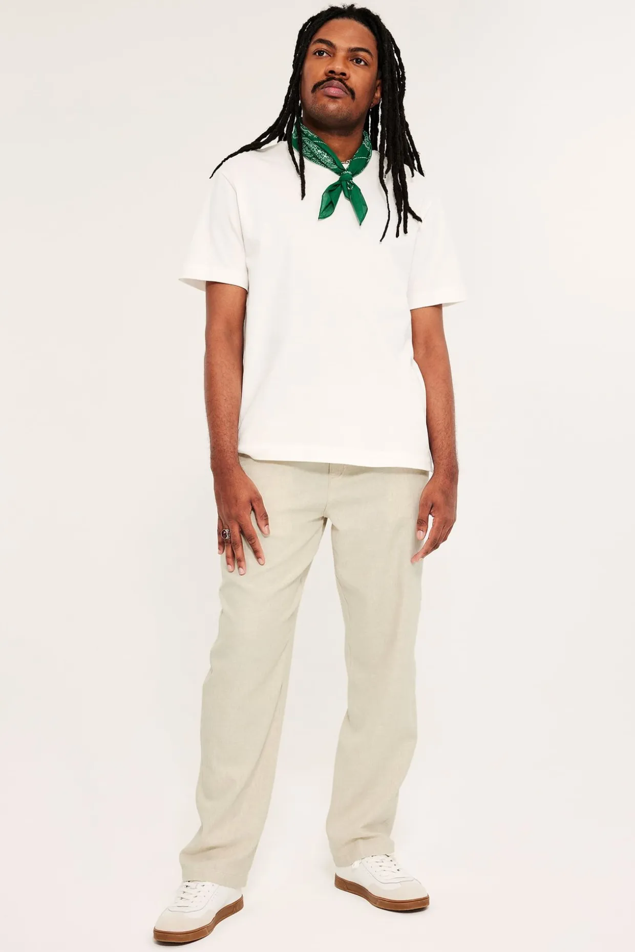 Byxa i linnemix regular fit