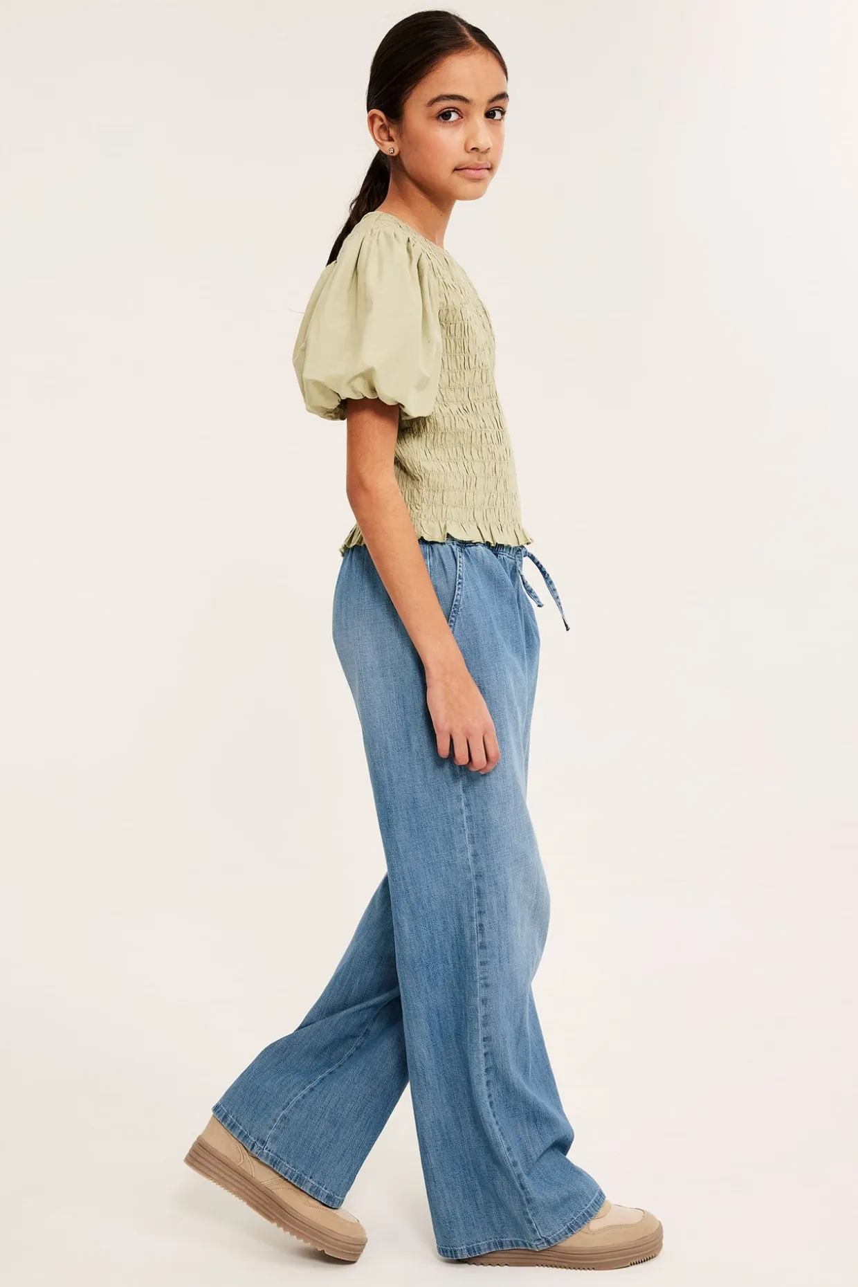 Byxor i mjuk denim