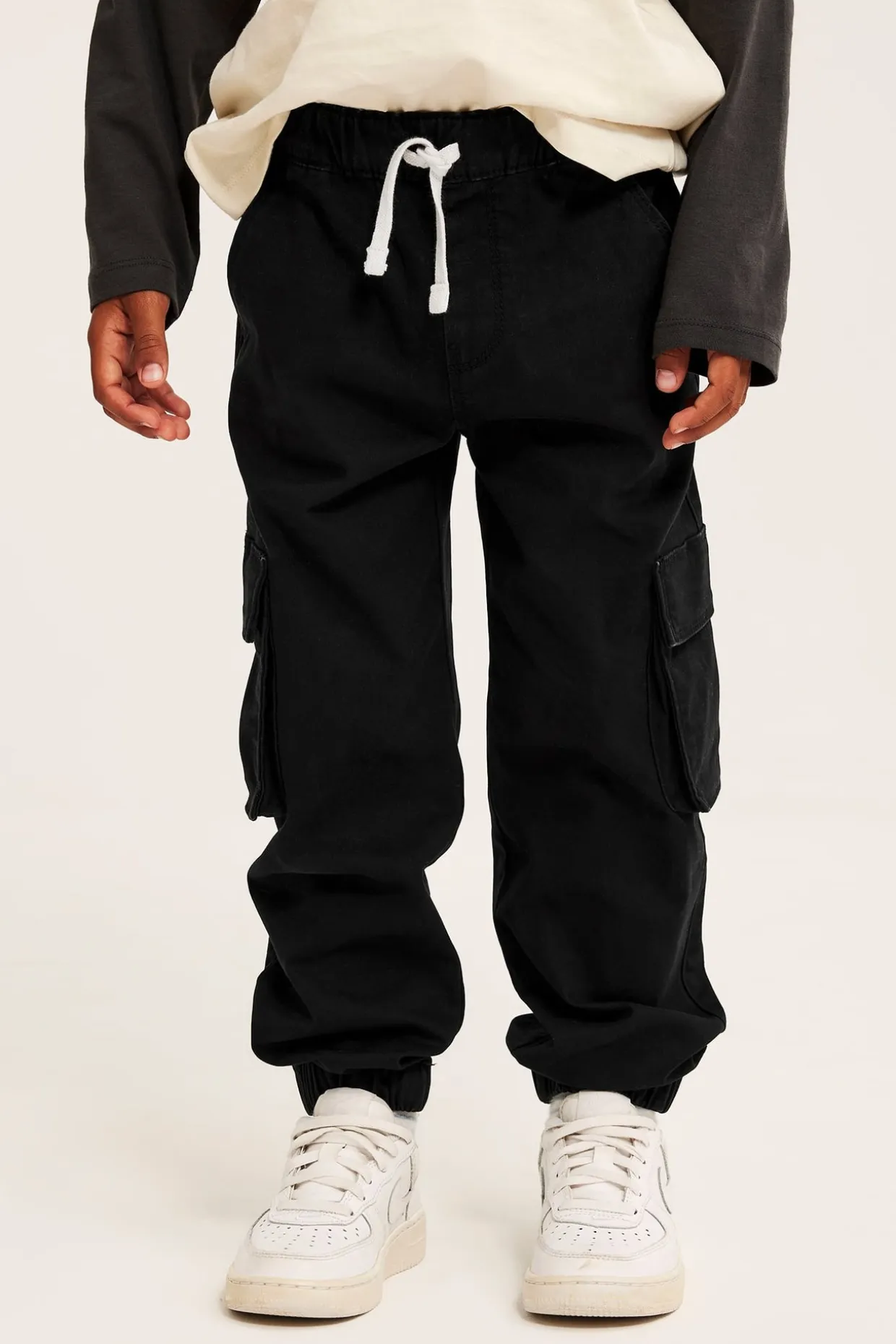 Cargobyxor i stretchig twill