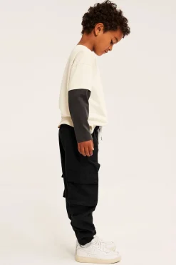 Cargobyxor i stretchig twill