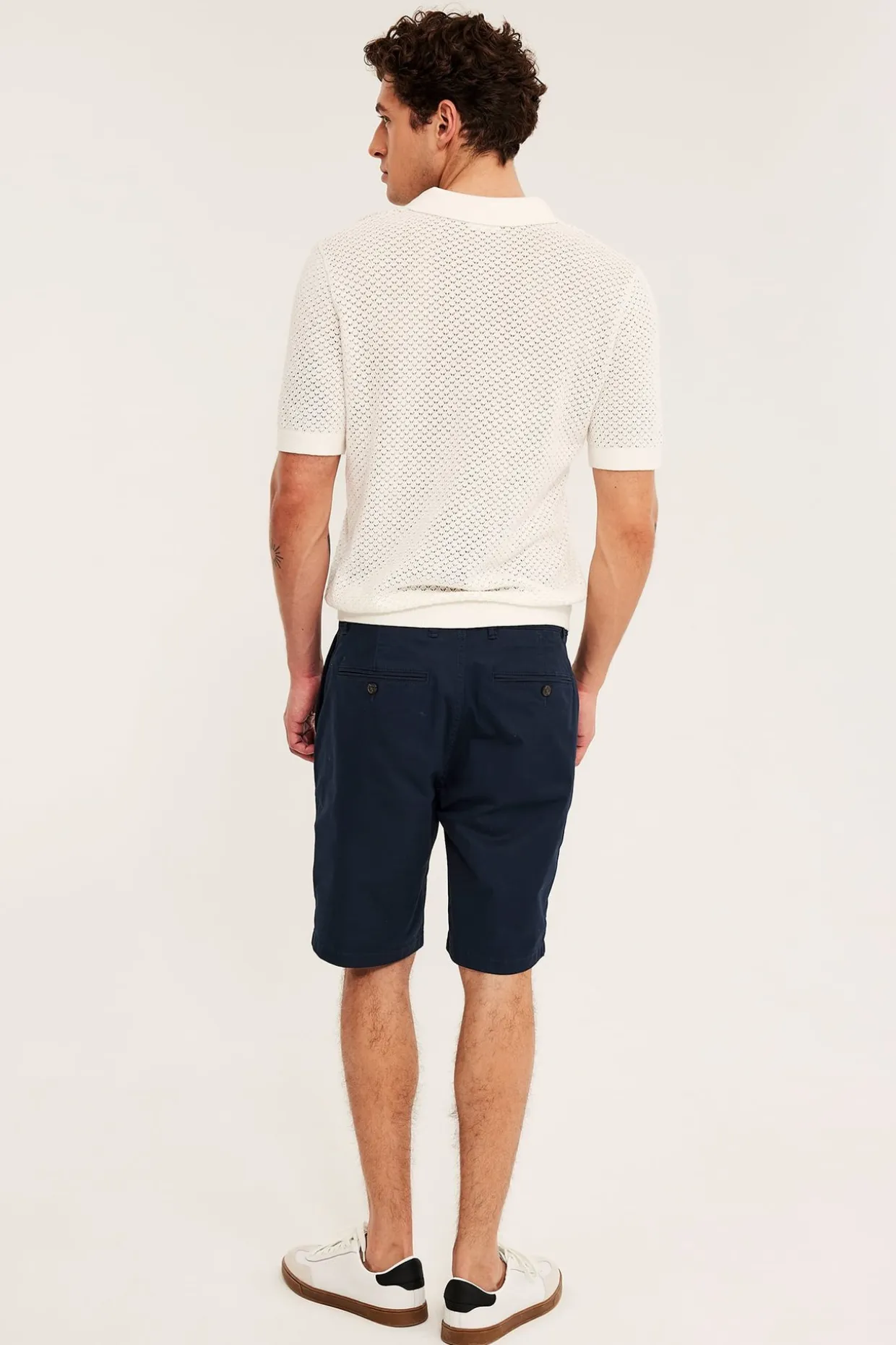 Chinosshorts i bomullstwill