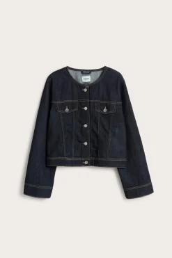 Croppad jeansjacka