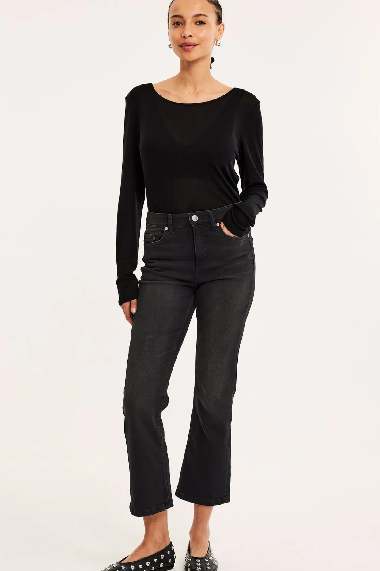 Cropped flare jeans regular waist