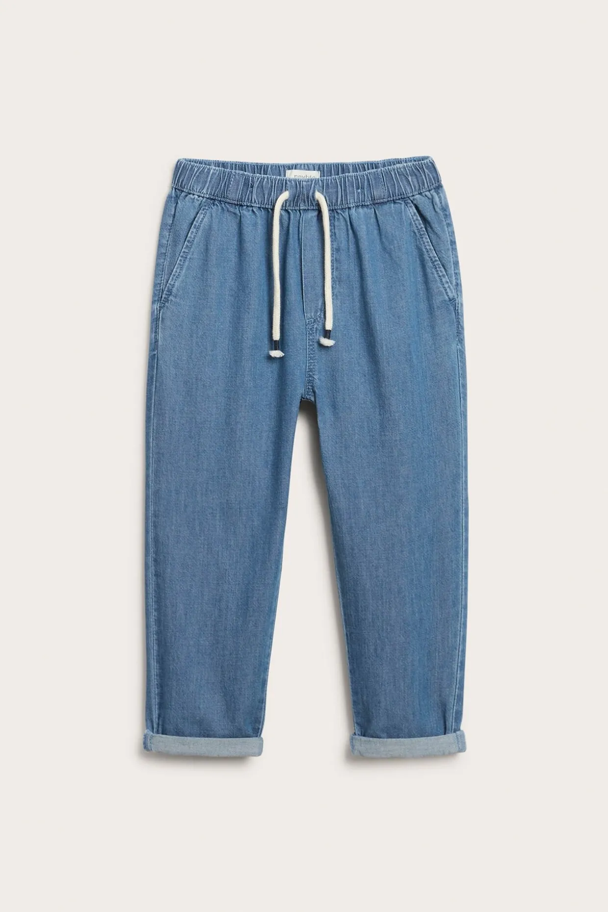 Denimbyxor med dragsko