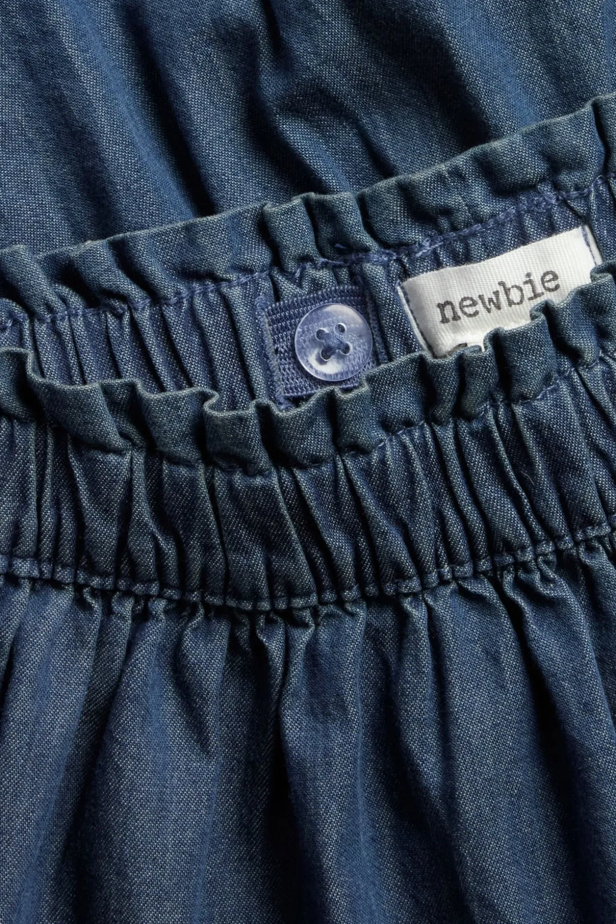 Denimkjol med volang