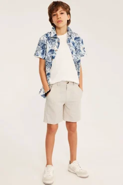 Dressade shorts i linnemix
