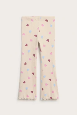 Flare leggings med hjärtmönster