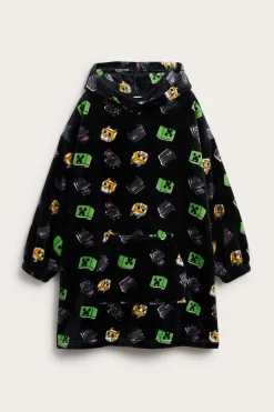 Fleecehoodie med Minecraft