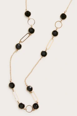 Halsband med svarta glasdetaljer